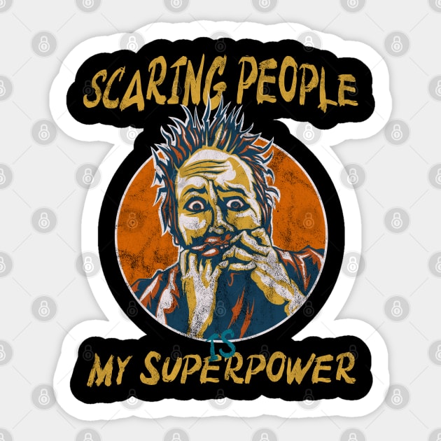 scaring people is my superpower halloween Sticker by yalp.play